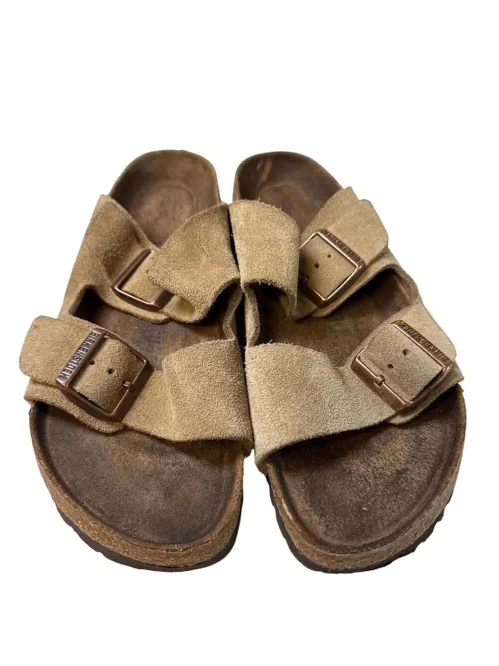 Birkenstock Arizona Soft Suede Leather Sandals~Size 8~Taupe Narrow/Wide P19 07